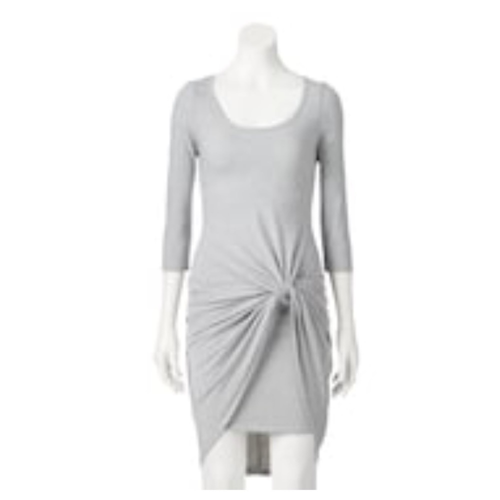 Juniors almost famous asymmetrical knot dress